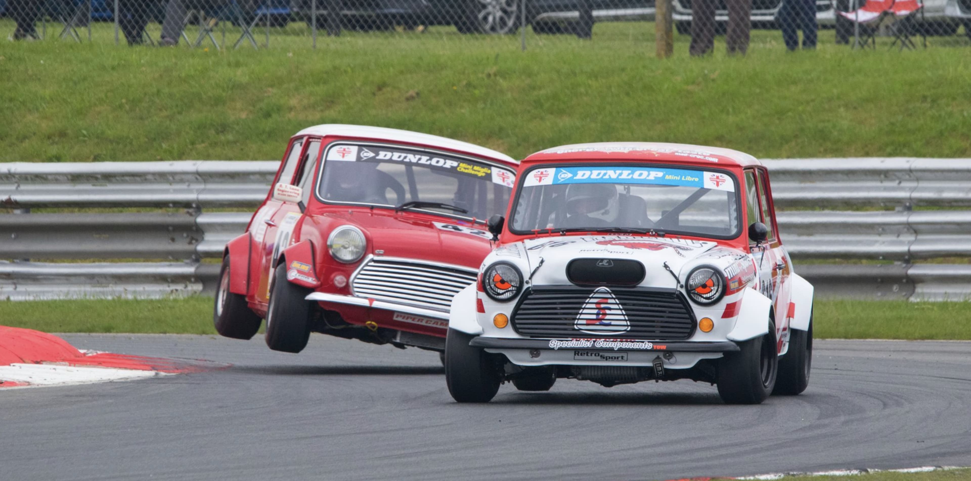 Specialist Components Minis racing on track